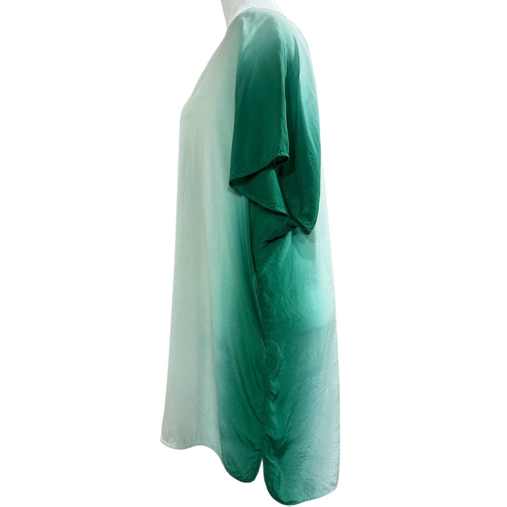 French Connection Women's Silk‎ Green Ombre Dress Shift SZ 6 - Picture 6 of 8
